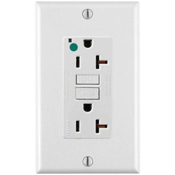 Image for Leviton 20 Amp Self-Test Smartlockpro Duplex Gfci Outlet W/Led, White from HD Supply
