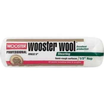 Image for Wooster 9 In X 1/2 In High Density Pro Wool Roller Cover from HD Supply