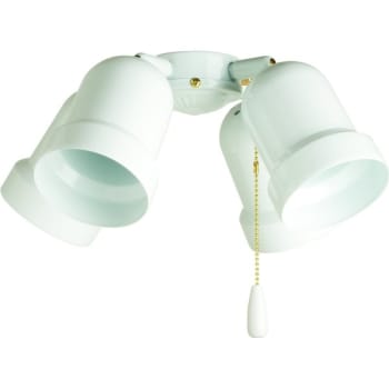 Image for Incandescent Four-Light Ceiling Fan Light Kit Bullet White from HD Supply