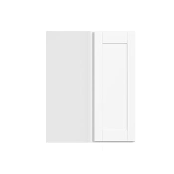 Image for Hampton Bay 24in. W X 30in. H X 12in. D Shaker Corner Assembled Wall Cabinet, Satin White from HD Supply