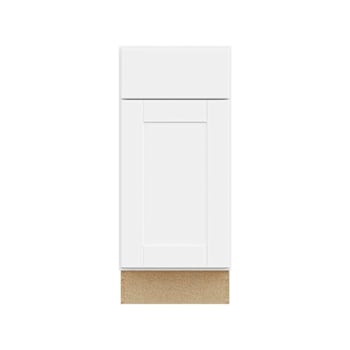Image for Hampton Bay 15in. W X 34.5in. H X 24in. D Shaker Assembled Base Cabinet With Drawer, Satin White from HD Supply