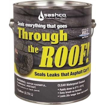 Sashco 1 Gal Through The Roof Waterproof Clear Sealant Voc Compliant