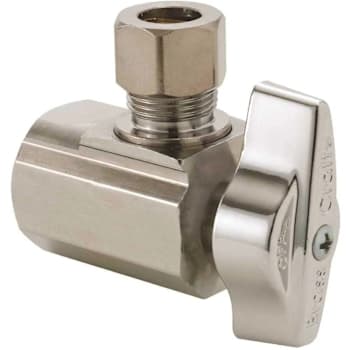 Image for Brasscraft 1/2" FIP Inlet X 3/8 In O.d Comp Outlet 1/4" Turn Angle Ball Stop from HD Supply