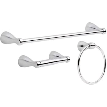 Delta Foundations 3-Piece Bath Hardware Set In Chrome