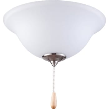 Seasons® 261240 Ceiling Fan Light Kit, Three-Way, (2) 18 W Incandescent Bulb, Brushed Nickel