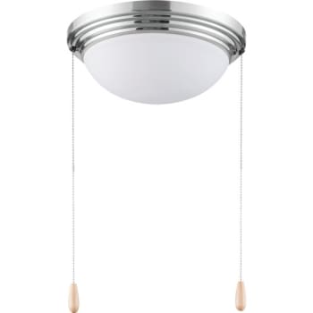 Seasons® 261242 Ceiling Fan Light Kit, On/Off, (2) 16 W Incandescent Bulb, Brushed Nickel