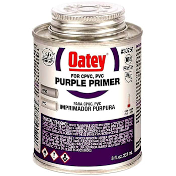 Oatey 8 Oz Purple Cpvc And Pvc Primer
