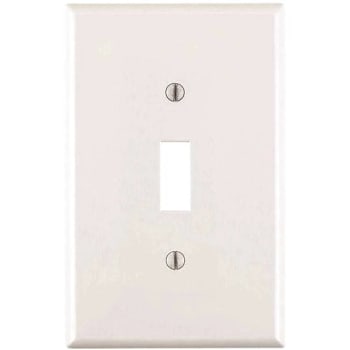 Image for Leviton 1-Gang White Midway Toggle Nylon Wall Plate, Package Of 10 from HD Supply