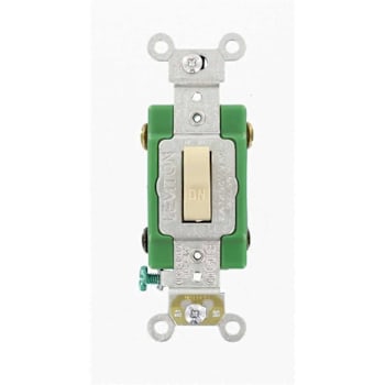 Image for Leviton 30 Amp Industrial Grade Heavy Duty Double-Pole Toggle Switch, Ivory from HD Supply