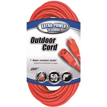 Image for Southwire 50' 14/3 Sjtw Outdoor Medium-Duty Extension Cord, Red from HD Supply