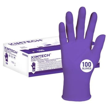 Image for Kimtech Medium Size Purple Nitrile Exam Ambidextrous Gloves (1000-Case) from HD Supply