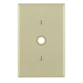 Leviton Beige 1-Gang Phone Jack Wall Plate
