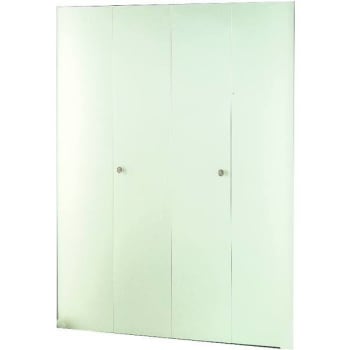 Image for Dunbarton The Flush Metal Bi-Fold Door, Ivory, 4 Panel, 60x80 In from HD Supply