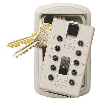 Kidde Mounted 2-Key Box With Pushbutton Combination Lock, Clay