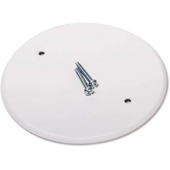 Bell Outdoor Round Closure Plate, 5", Off-White Metal