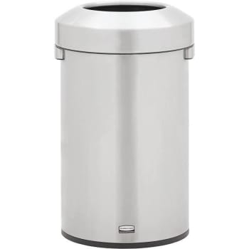 Rubbermaid Commercial Refine 23 Gal Round Stainless Steel Trash