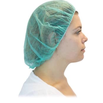 Image for The Safety Zone® Polypropylene Bouffant Cap, 24", Green from HD Supply