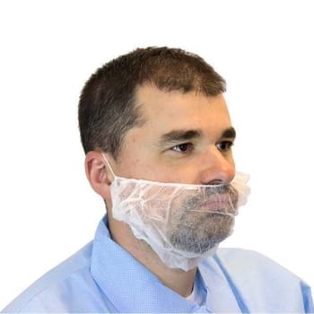 Image for The Safety Zone Polypropylene Beard Cover, 19", White, Package Of 100 from HD Supply