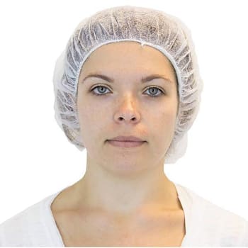 The Safety Zone Polypropylene Bouffant Cap, 28", White, Case Of 1000