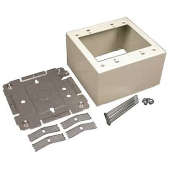 Image for Legrand Wiremold 2-Gang Dual-Channel Steel Extra Deep Device Box Fitting, Ivory from HD Supply