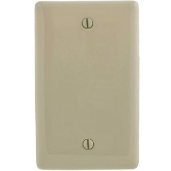 Image for Hubbell Wiring 1-Gang Ivory Medium Size Box Mount Blank Wall Plate from HD Supply