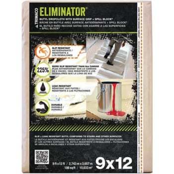 Image for Trimaco 4 Ft X 15 Ft Eliminator Butyl Painters Drop Cloth Runner from HD Supply