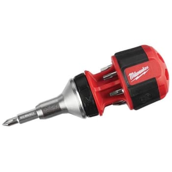 Image for Milwaukee 8-In-1 Compact Ratcheting Multi-Bit Screwdriver from HD Supply