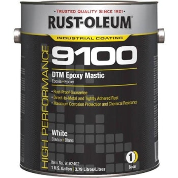 Image for Rust-Oleum 1 Gal 9100 System Part A White Dtm Interior/ext Epoxy Mastic Paint from HD Supply