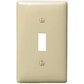 Image for Hubbell Wiring 1-Gang Ivory Medium Size Toggle Wall Plate from HD Supply