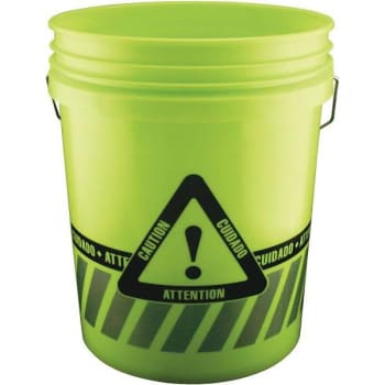 Image for Leaktite 5 Gal Reflective Caution Bucket from HD Supply