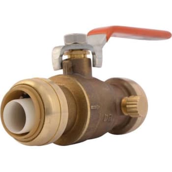 Image for Sharkbite 3/4 In Push-To-Connect Brass Ball Valve With Drain from HD Supply