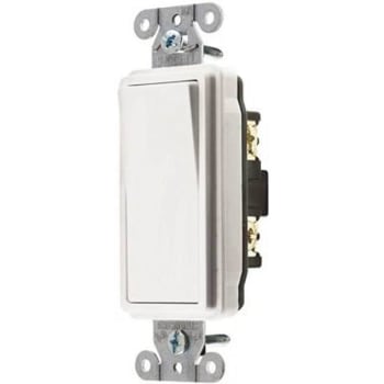 Image for Hubbell Wiring 20a 3-Way Hubbell Specification Grade Decorator Rocker Switch Wht from HD Supply
