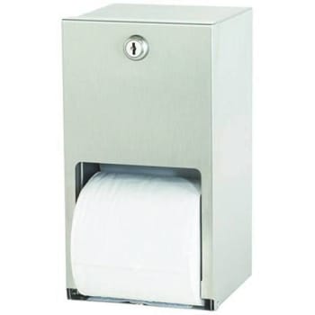 Image for Bradley Hooded Auto-Reserve 2-Roll Toilet Tissue Dispenser from HD Supply