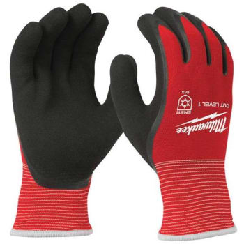 Milwaukee Large Red Latex Cut Resistant Insulated Dipped Work Gloves 1-Pair