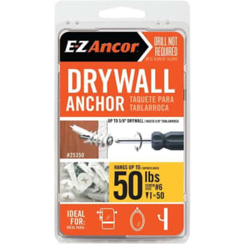 Image for E-Z Ancor Twist-N-Lock Phillips Flat-Head Med Duty Drywall Anchor Package Of 50 from HD Supply