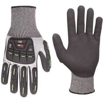 Custom Leathercraft Cut And Impact Resistant Large Nitrile Dip Gloves 1-Pair