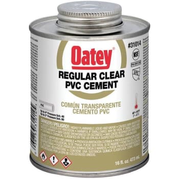Oatey 32 Oz Regular Clear Pvc Cement