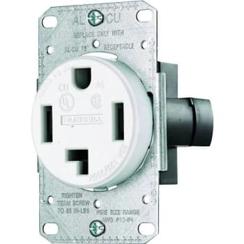 Image for Hubbell Wiring 30 Amp 3-Pole 4-Wire 14-30r Range And Dryer Outlet, White from HD Supply