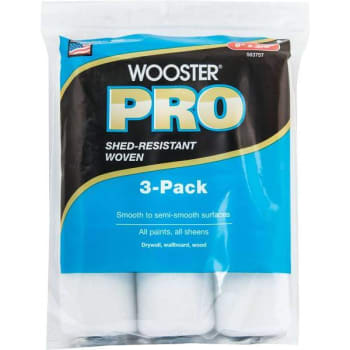 Image for Wooster 9 In X 3/8 In High-Density Pro Woven Roller Cover Package Of 3 from HD Supply