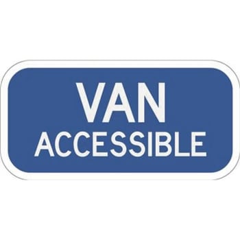 Image for Hy-Ko 6 In X 12 In Van Accessible Heavy-Duty Reflective Sign from HD Supply