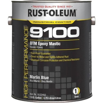 Image for Rust-Oleum 1 Gal 9100 System Part A Marlin Blue Dtm Int/ext Epoxy Mastic Paint from HD Supply