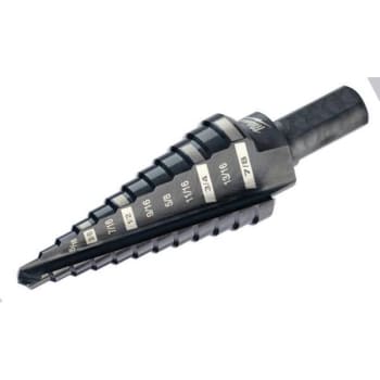 Image for Milwaukee 3/16 In - 7/8 In #4 Black Oxide Step Drill Bit 12/Step Set from HD Supply