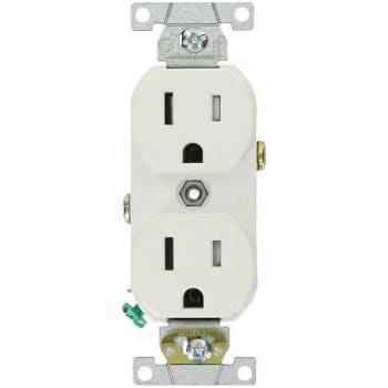 Image for Leviton 15 Amp Commercial Grade Tamper Resistant Duplex Outlet Wht Package Of 10 from HD Supply