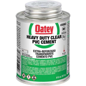 Oatey 8 Oz Heavy-Duty Clear Pvc Cement