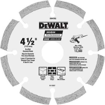 Image for Dewalt 4-1/2 In Hp Segmented Diamond Blade from HD Supply
