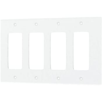 Image for Leviton White 4-Gang Decorator/rocker Wall Plate from HD Supply