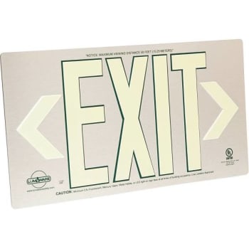 Image for Lumaware 50' Visibility Photoluminescent Ul924 Emergency Exit Sign Led Compliant from HD Supply