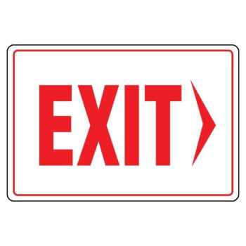 Image for Interior Sign "Exit" Right 9x6 from HD Supply