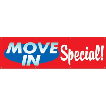 Image for Horizontal Move In Special Banner, Red/Blue, 10' x 3' from HD Supply