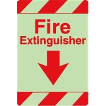 Image for Fire Extinguisher Interior Sign, Glow in the Dark, 6 x 9 from HD Supply